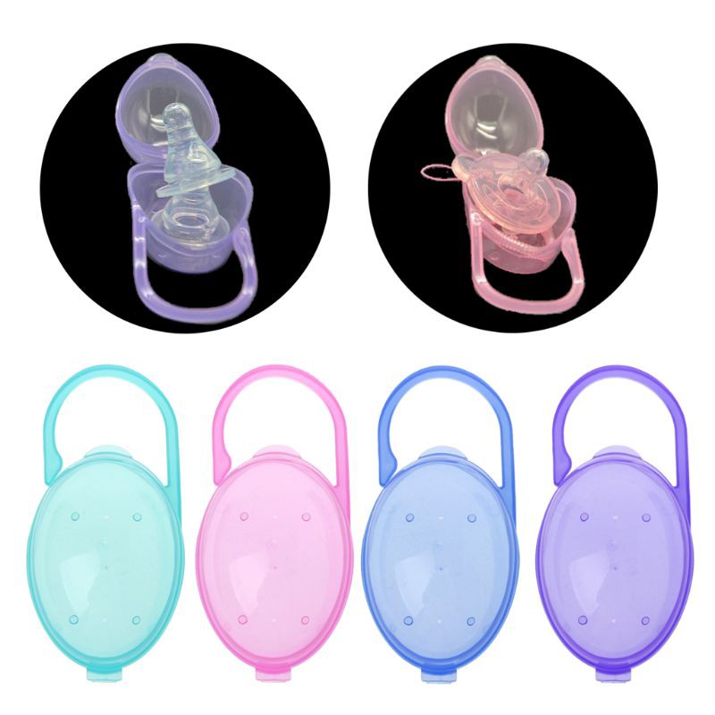 1 Hộp Nhựa Đựng Núm Vú Giả Cho Bé