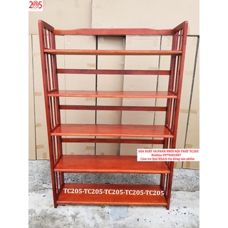 Kệ sách gỗ 5 tầng 80x28x150cm gỗ cao su 100%