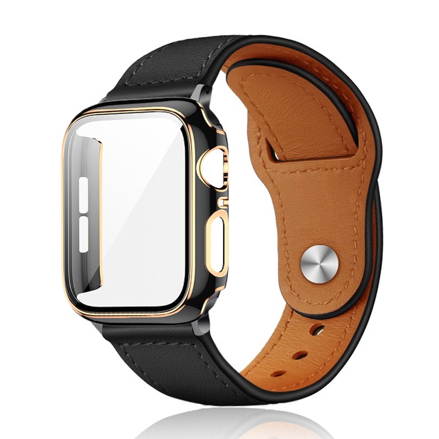 Ốp Da Bảo Vệ Đồng Hồ Thông Minh Apple Watch 41mm/45mm 42/44mm Series 7 / 6 / SE / 5 / 4 / 3 / 2 / 1