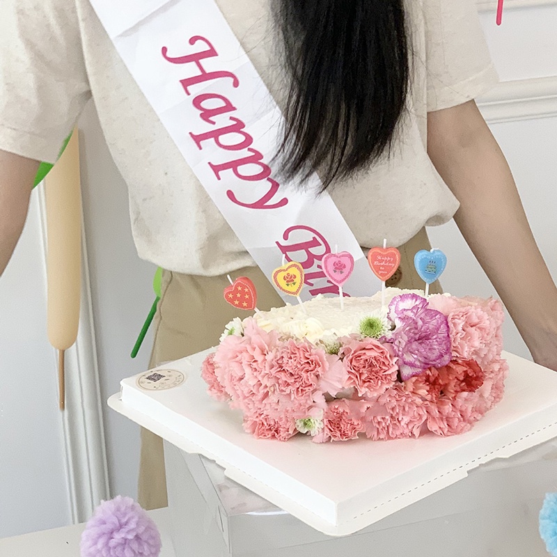 Dây Đeo Vai Vải Satin In Chữ Happy Birthday Xinh Xắn