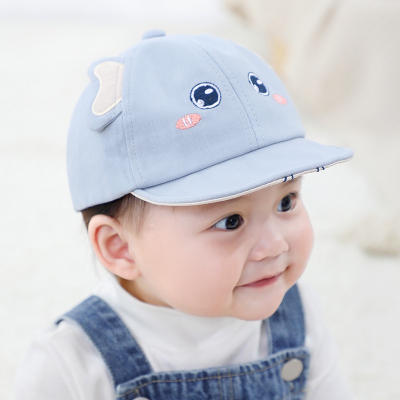 Mũ lưỡi trai thêu hình dễ thương cho bé trai bé gái 3- 12 tháng