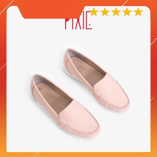 Giày mọi moccasin da bò thật đế cao su pixie x482 - siêu hot