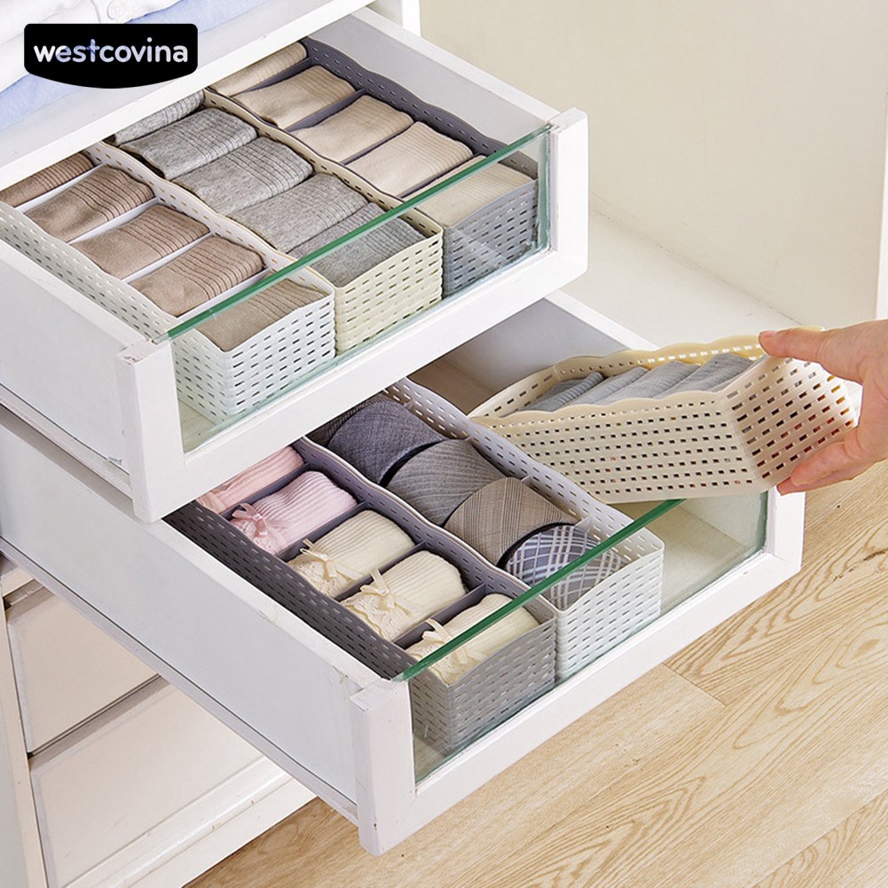 Giỏ Đựng Vớ / Đồ Lót 5 Ngăn Bỏ Ngăn Kéo Tiện Lợi