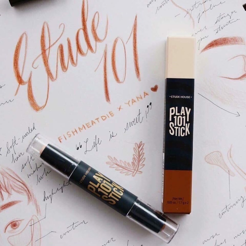 Che Khuyết Điểm, Tạo Khối 2 đầu siêu tiện lợi từ nhà Etude House Play 101 Stick Contour Duo màu #01 | BigBuy360 - bigbuy360.vn