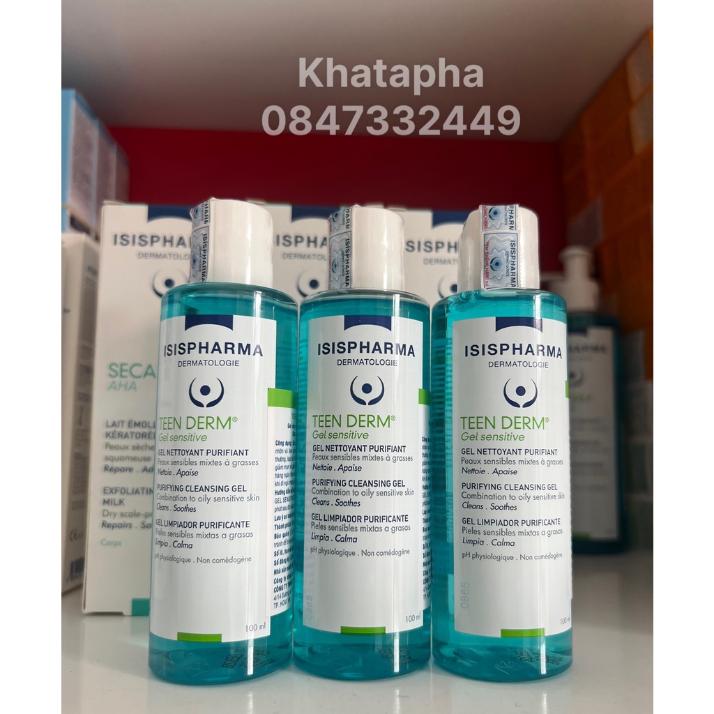 ✅ Gel Rửa Mặt Giảm Nhờn Mụn Cho Da Nhạy Cảm IsIs Pharma Teen Derm Gel Sensitive
