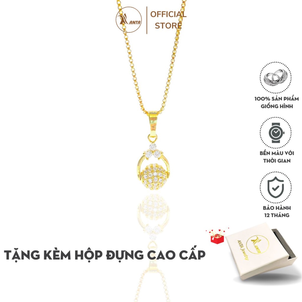 Dây Chuyền Hộp Ý Quả Cầu Đá Lấp Lánh Trang Sức ANTA Jewelry AT30221B