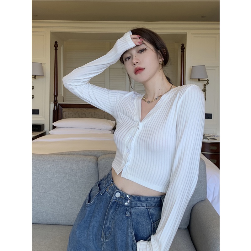 QADCOL  Áo Thun Dáng Ôm Thiết Kế Quyến Rũ Thời Trang Dành Cho Nữ