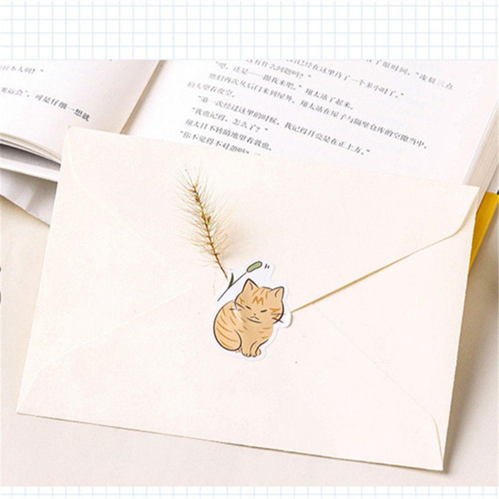 Sticker Dán Trang Trí Nhật Ký Hình Mèo Dễ Thương Bắt Mắt