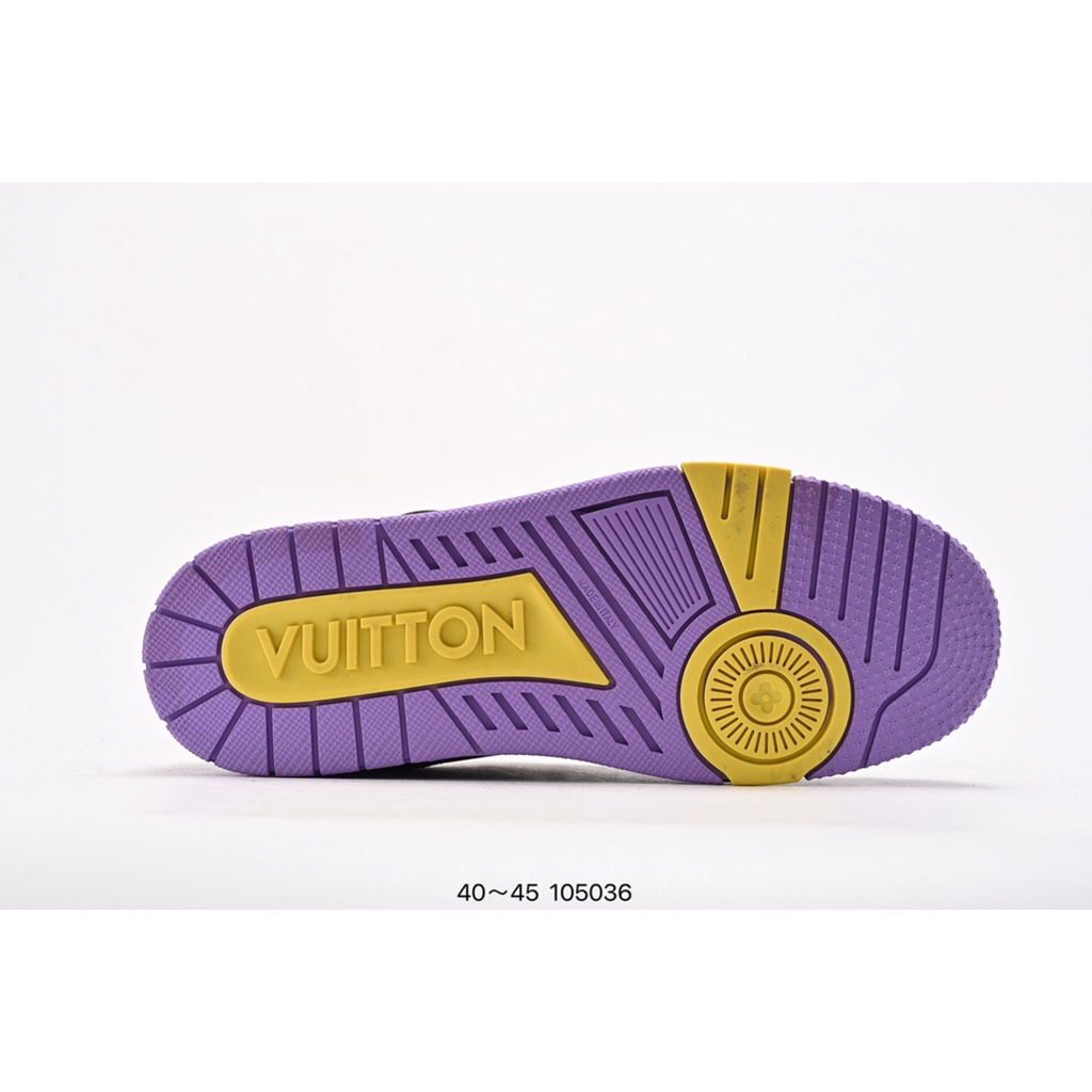 Giày Sneaker Thời Trang Màu Tím Vàng Dễ Phối Đồ
