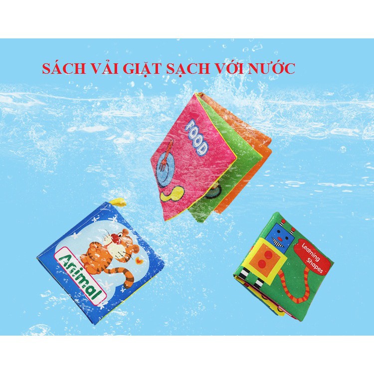 Sách vải - sách vải cho bé kích thích thị giác với nhiều chủ đề bằng tiếng anh giúp bé vừa học vừa chơi