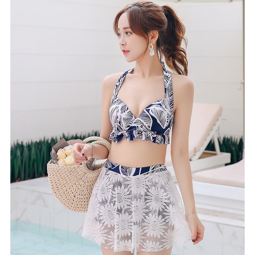 Bikini 3 Mảnh - Đồ Bơi Nữ Đẹp (Xanh navy) | BigBuy360 - bigbuy360.vn