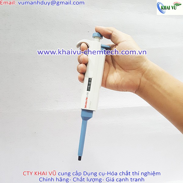 Dụng cụ hút mẫu hút chất lỏng Micropipet Dragonlab 100uL, 200uL, 1000uL (1ml), 5000uL (5ml), 10.000uL (10ml)