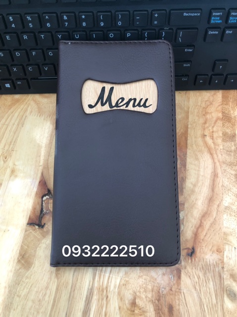 CUỐN BÌA MENU DA CAO CẤP NHỎ L1  (13x23cm)