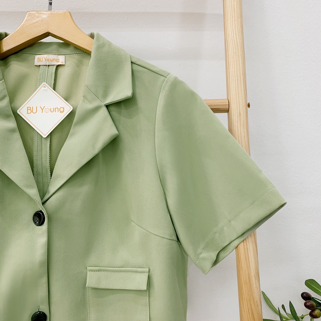 Áo vest dáng ngắn tay cộc 2 túi BIGSIZE (55kg đến 95kg) - 22YAK02 - [BU Bigsize Young] | BigBuy360 - bigbuy360.vn