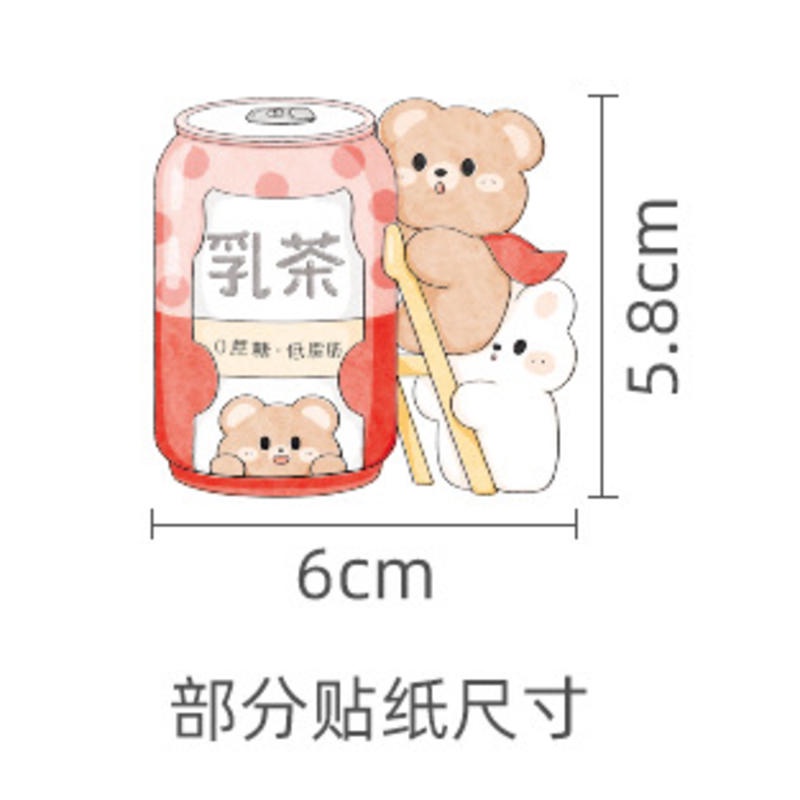 ⭐ iLado ⭐【8PCS】 sticker telado PET Không Thấm Nước Nhãn Hình Dán Cute Sticker Dễ Thương Sticker Trang Trí Sổ Hình Dán Sticker Tập Vở Trang Trí Sổ Dán Sổ Lưu Trữ Sticker Hiểm Bộ Sticker Nhãn Dán Sổ Chiết Lưu Trữ