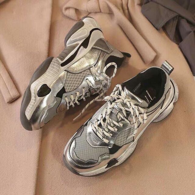 Giày thể thao nữ cao cấp the fancy màu bạc