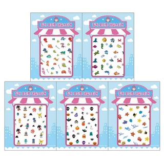 Bộ 5 tờ nhãn dán trang trí móng tay I'M PINKY nhiều mẫu mã cho trẻ 3-8 tuổi