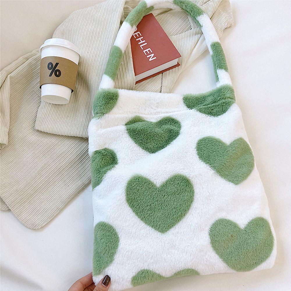 UUMIR Túi Xách Đeo Vai Phủ Lông Họa Tiết Trái Tim