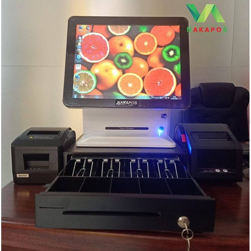 Trọn Bộ Máy Pos 2 Màn Hình ( 15x7 ) NAKA 8989 | BigBuy360 - bigbuy360.vn