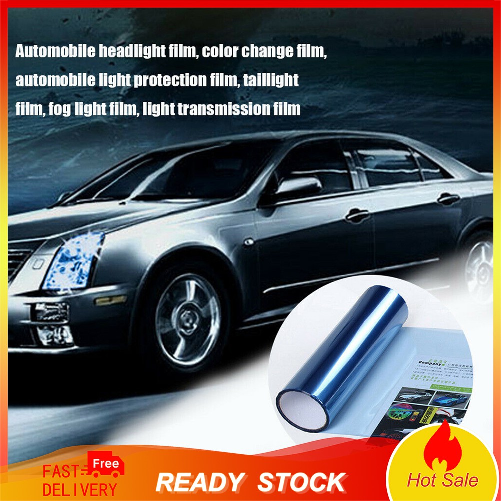 Đủ hàng_60cmx30cm Car Light Styling Headlight Taillight Wrap Sheet Decal Sticker Film