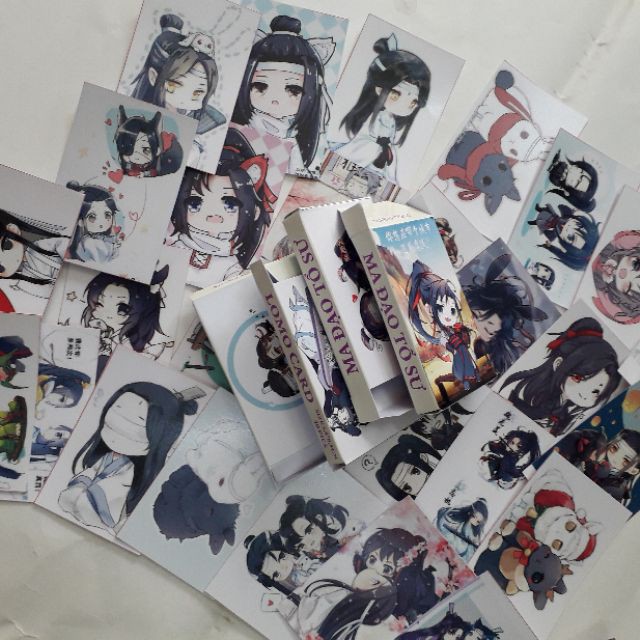 Lomo hộp ảnh bộ ảnh thẻ hình gồm 30 tấm ảnh in hình anime chibi quà tặng dễ thương