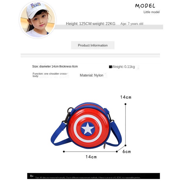 ♛Túi Tròn Đeo Chéo Hình Người Nhện Dễ Thương Cho Bé