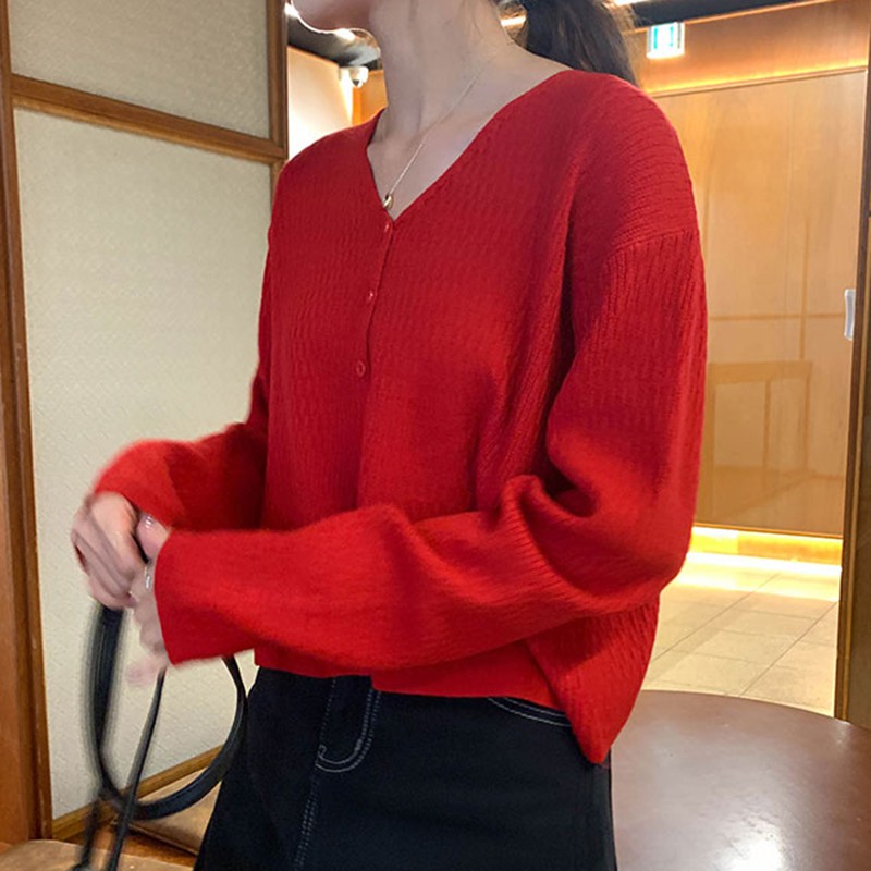 Áo Khoác Cardigan Dệt Kim Dáng Rộng Phong Cách Retro | BigBuy360 - bigbuy360.vn