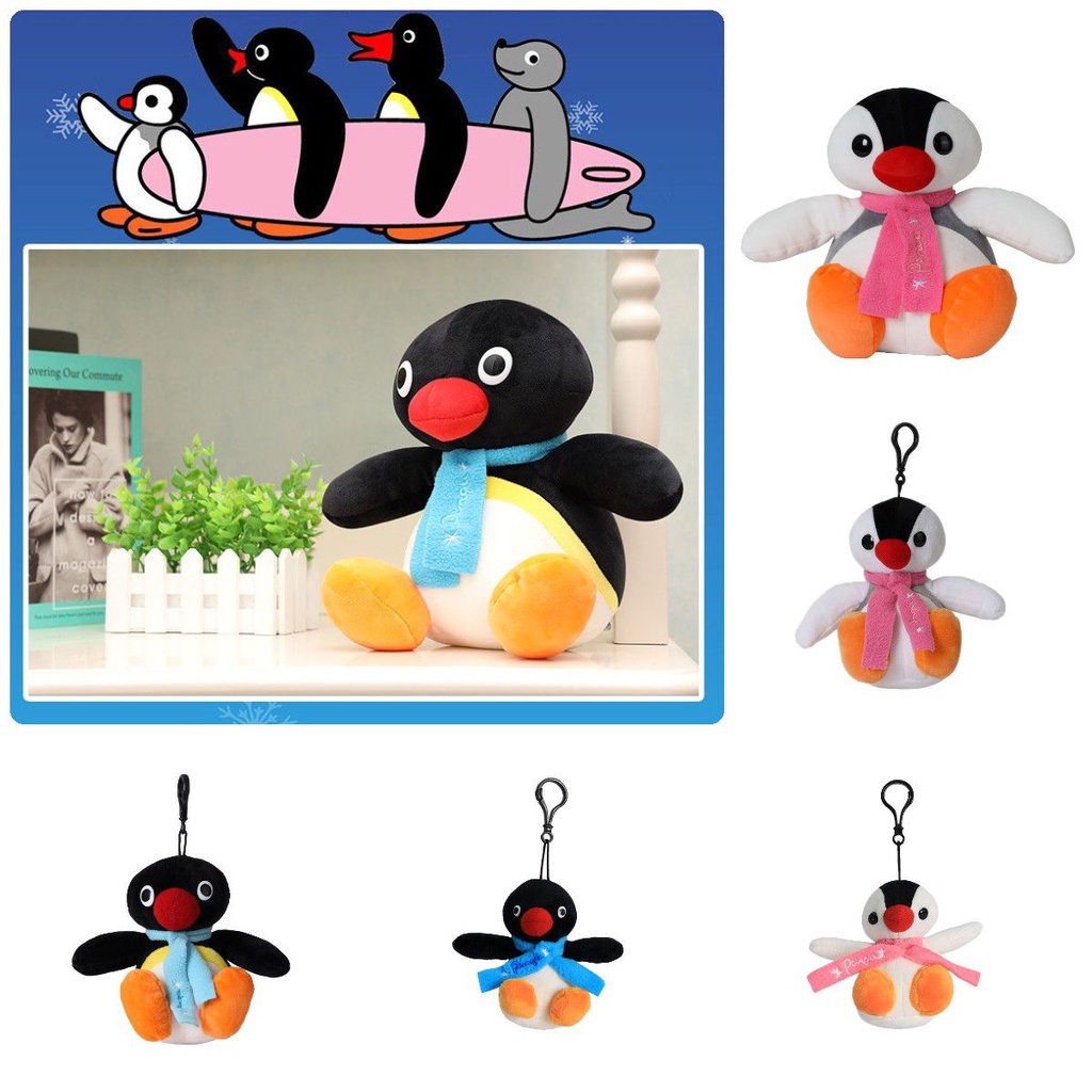 Movie Pingu Brother And Sister Plush Toy Soft Stuffed Animal Doll Bag Plush Pendant Best Gift