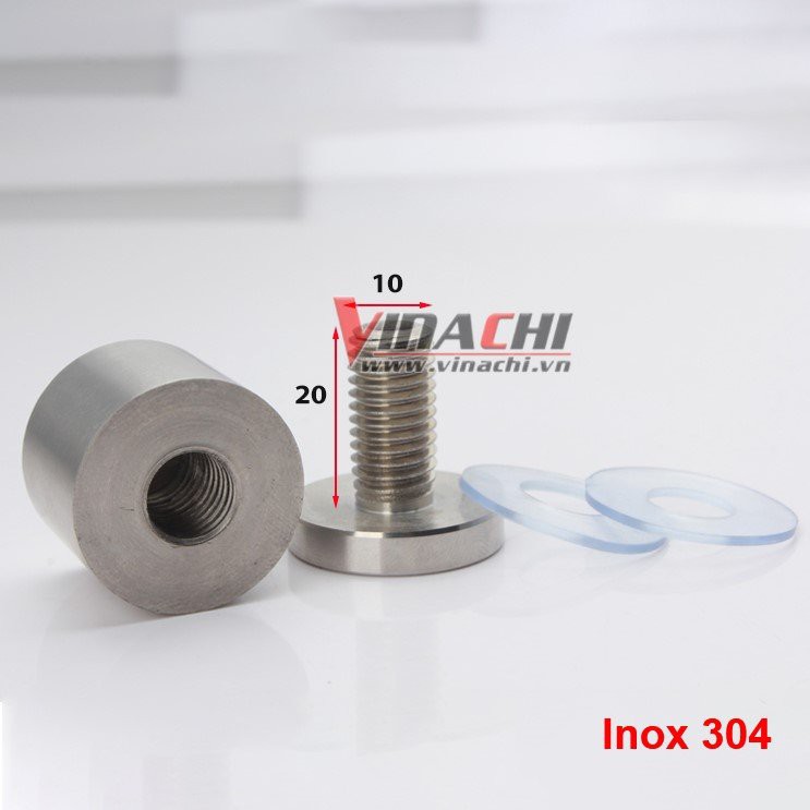 ỐC CHÂN KÍNH INOX - 30 MM - 1 CÁI
