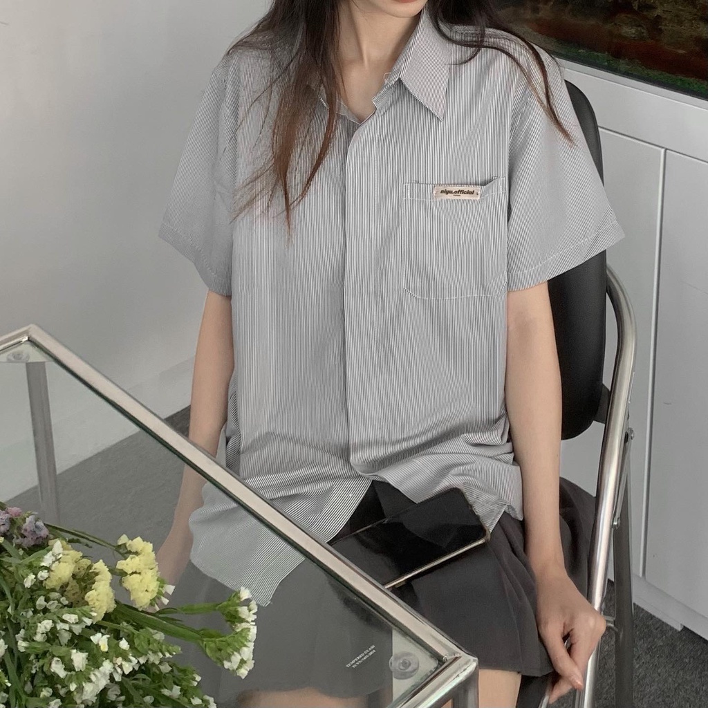 Áo Sơ Mi Sọc NIYUN Ngắn Tay/ Dài Tay Sọc