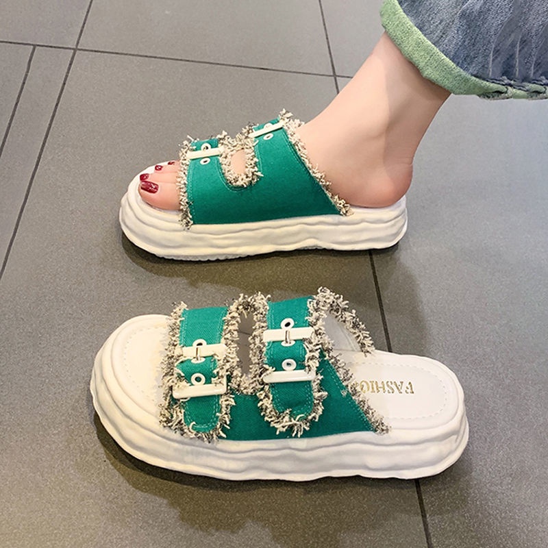 Dép Sandal Đế Dày Phong Cách Hàn Quốc Thời Trang Mới