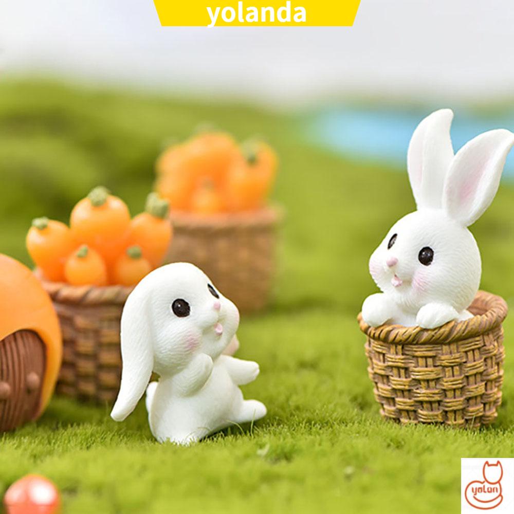 Tượng Thỏ Mini Trang Trí Đáng Yêu