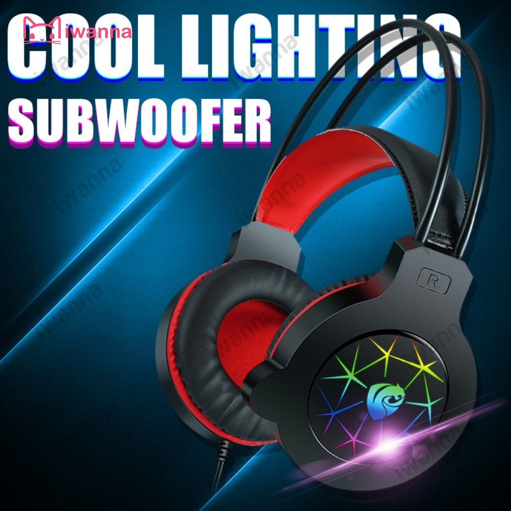 Tai Nghe Trùm Đầu Chơi Game Có Mic Và Đèn Led