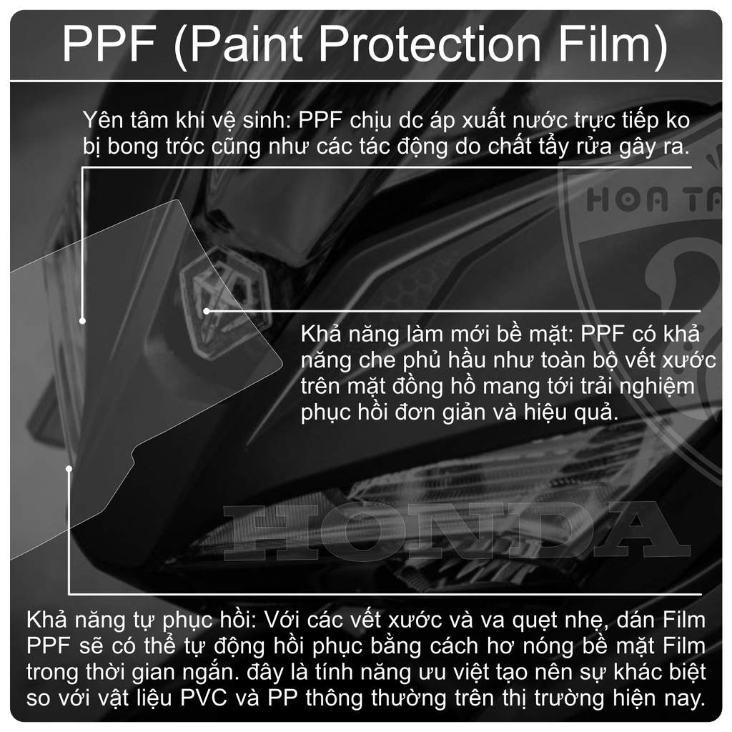 Miếng dán PPF bảo vệ CHÓA ĐÈN Airblade 2016 - 2019 chống trầy xước CHÓA ĐÈN AB 2016 - 2019