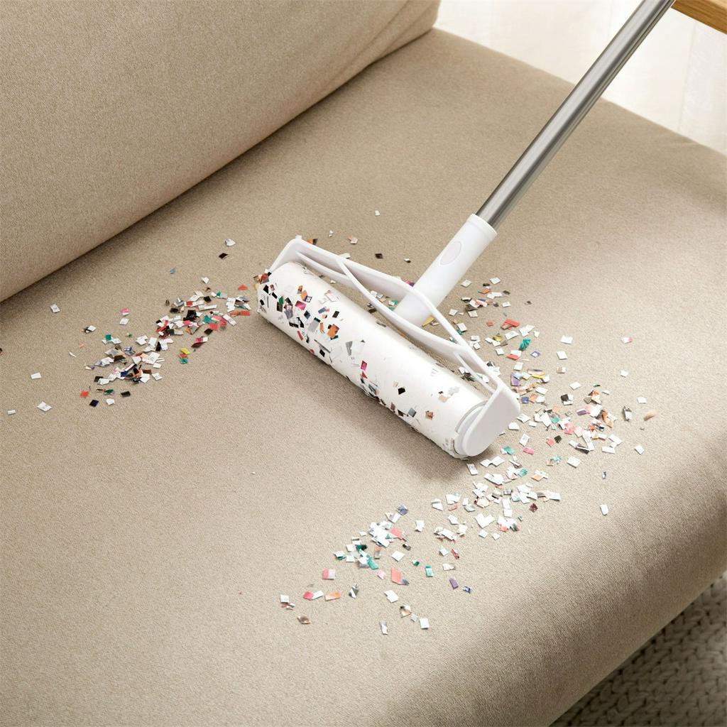 Chổi lăn JUJIAJIA dạng dính làm sạch nhà tay cầm dài tiện dụng