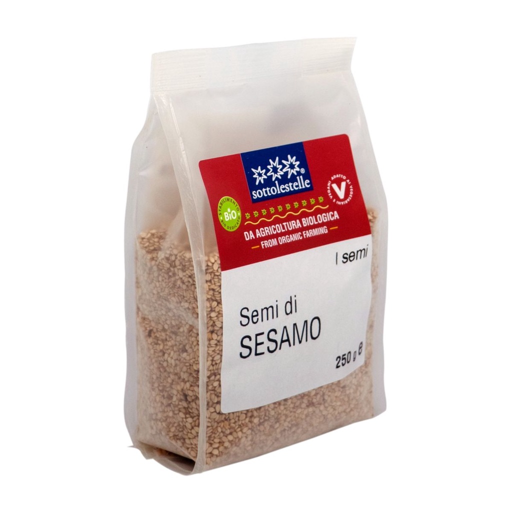 [SOTTOLESTELLE]Hạt mè trắng hữu cơ bóc vỏ(Organic White Sesame Seeds) - 250g