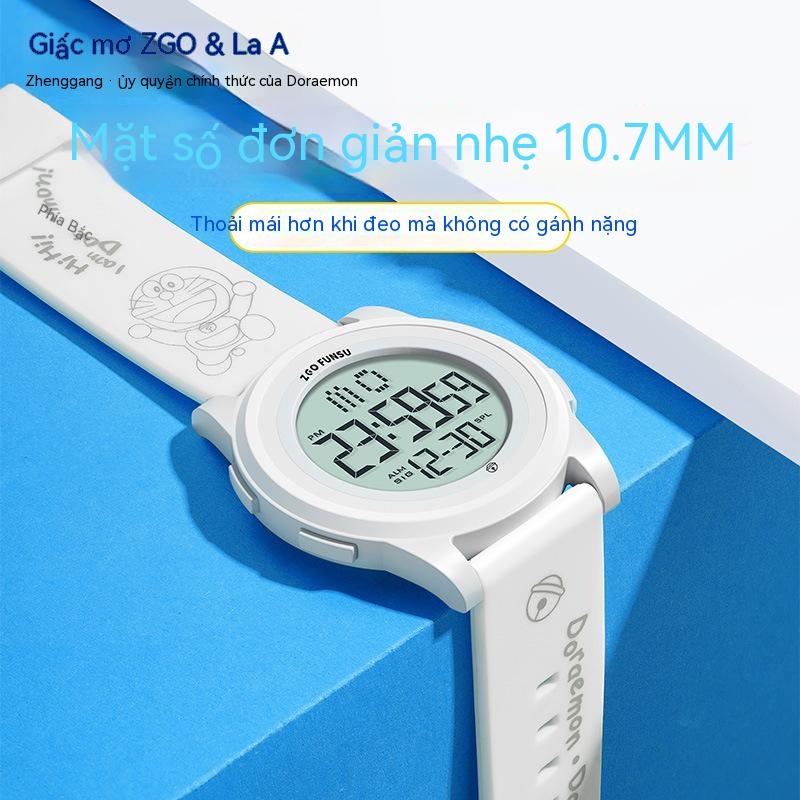 Đôrêmon đồng hồ chống rơi phát sáng đồng hồ nữ sinh đồng hồ điện tử không thấm nước mặt số nhẹ và đơn giản