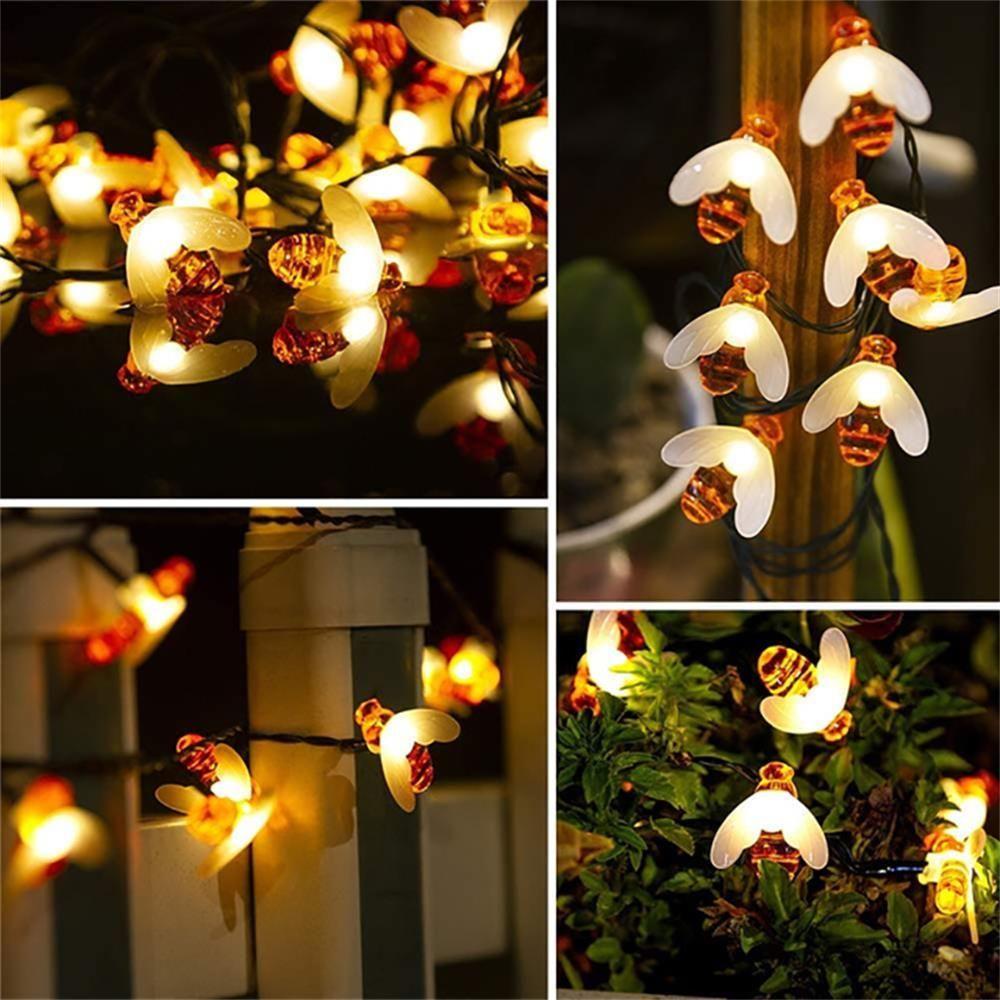 PINEVN Dây Đèn Led Trang Trí Sân Vườn Hình Chú Ong Độc Đáo