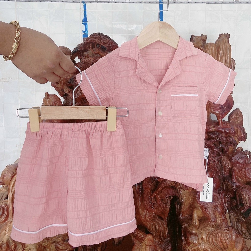 [ẢNH THẬT] Bộ Cộc Tay Pijama Pekapoo 5 Màu Chất Đũi Xốp Cực Đẹp Cho Bé Yêu Unchi Store (V394)