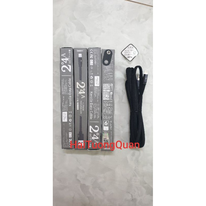 Cáp sạc bọc dù IP 2 mét Remax Rc 094i chính hãng