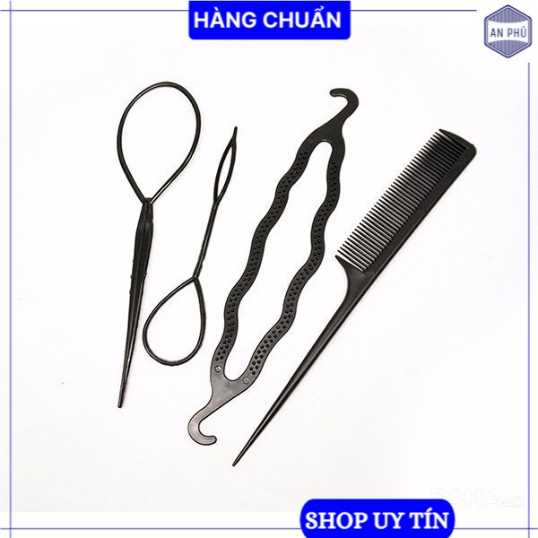 Bộ 4 dụng cụ làm tóc đa năng - Gia dụng AN PHÚ