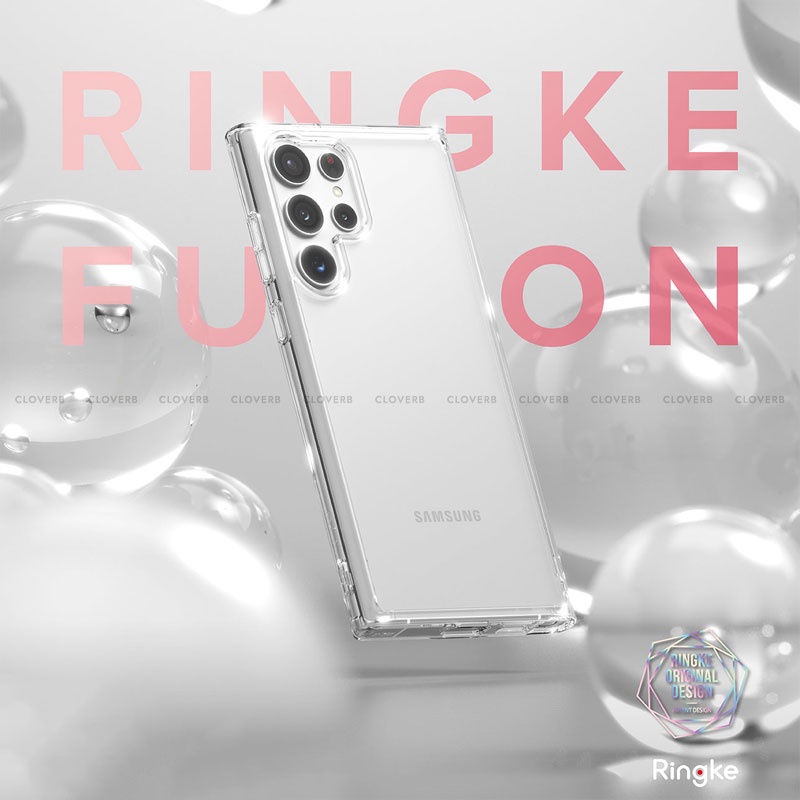 Ốp Lưng Trong Suốt Ringke Fusion Series Túi Khí Chống Sốc Viền Bảo Vệ Camera Chống Ố Vàng Cho Samsung S22 Ultra Cloverb