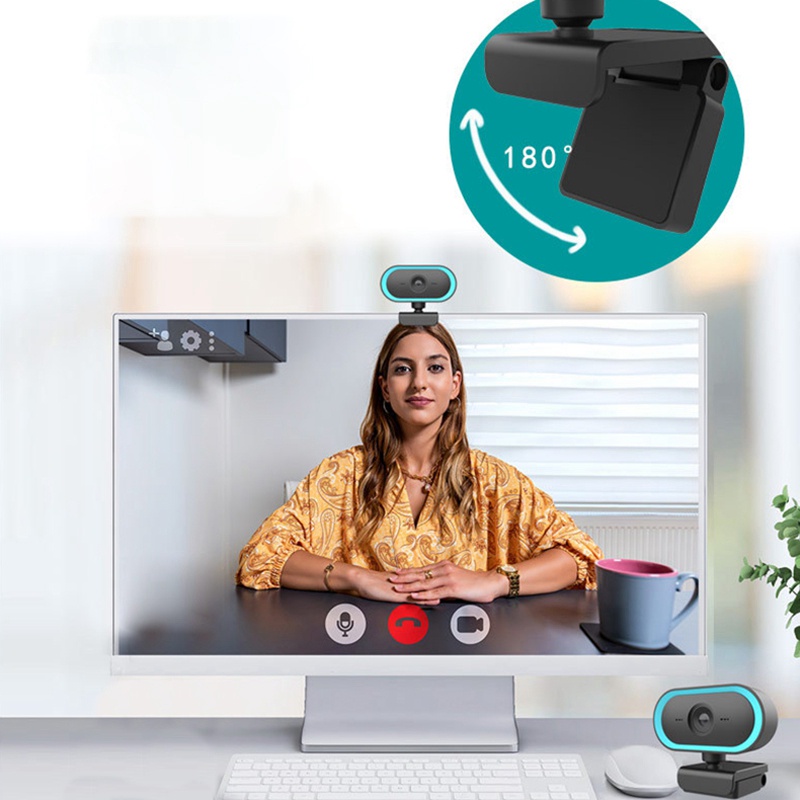 Webcam Usb 2k Có Đèn Và Micro Cho Máy Tính | BigBuy360 - bigbuy360.vn