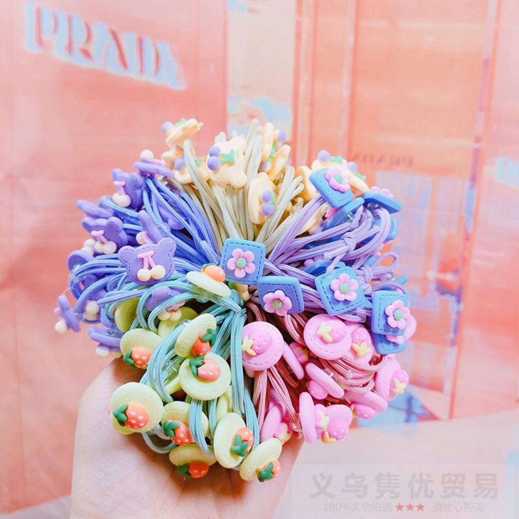 Dây buộc tóc trái cây cho bé tóc nhiều- người lớn dùng được