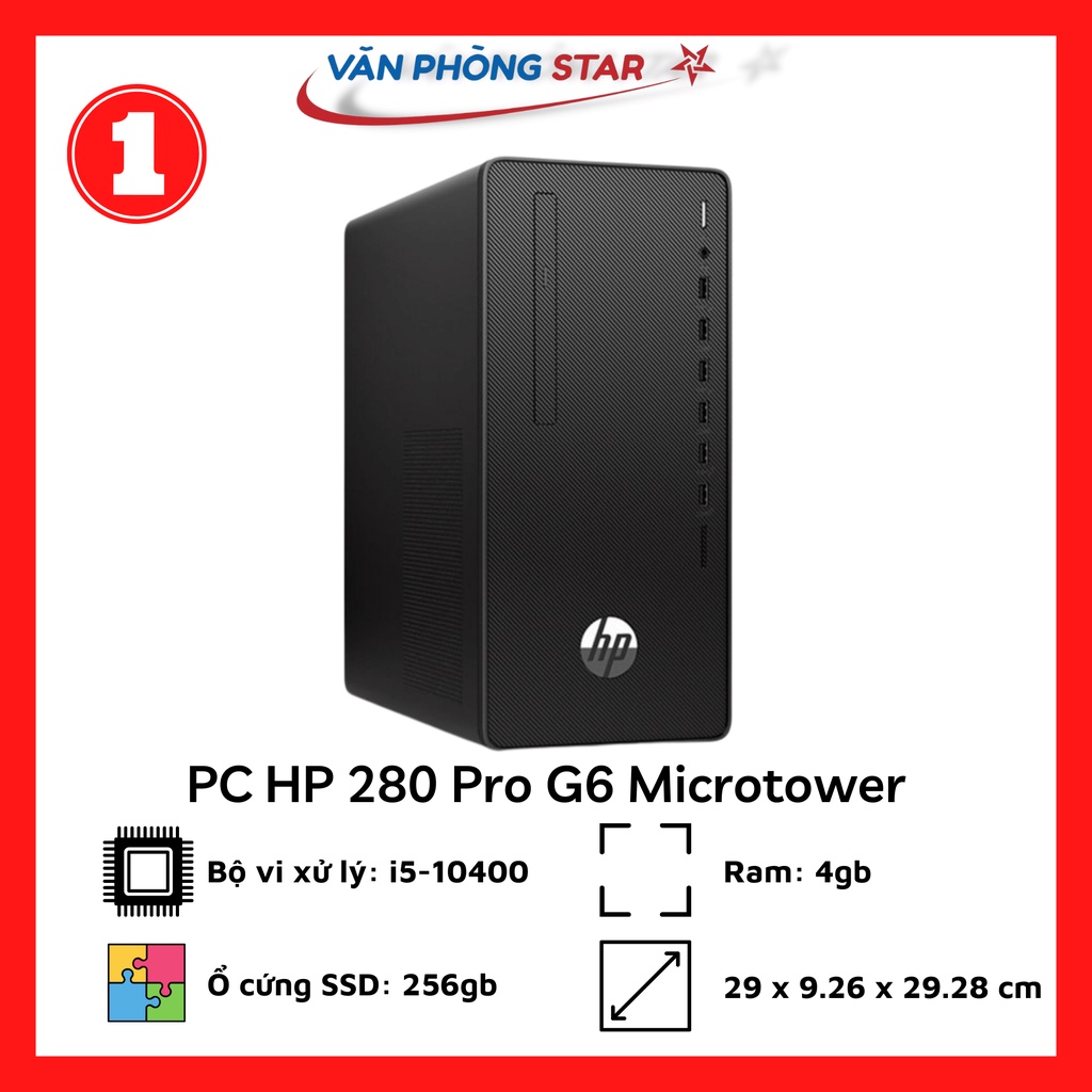 PC HP 280 Pro G6 Microtower i510400/4GB/256GB/Win10