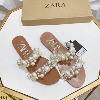 Dép zara hai quai ngọc xuất dư fullbox tag mác