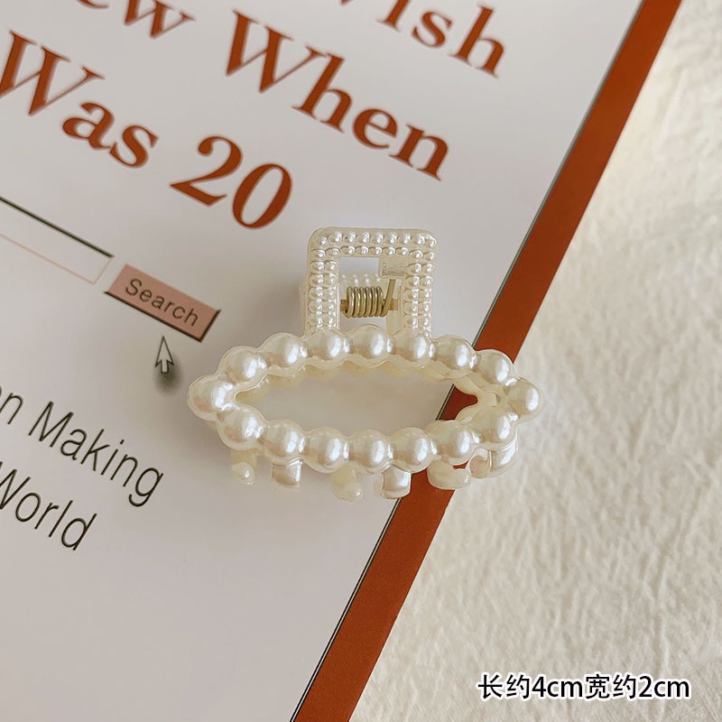 Kẹp tóc đính ngọc trai giả phong cách cổ điển thời trang thanh lịch dành cho nữ