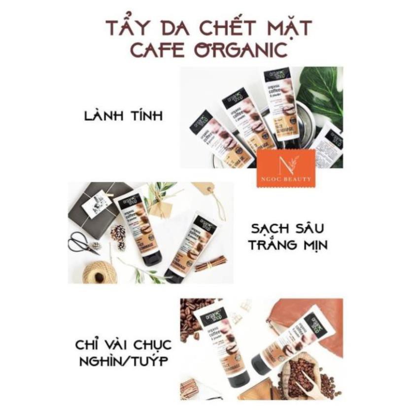 Kem tẩy da chết cho mặt Organic Shop, Tẩy da chết cho mặt an toàn hiệu quả HN24