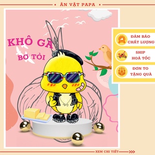Khô gà bơ tỏi 300gr xé cay vừa siêu ngon, đồ ăn vặt Hà Nội