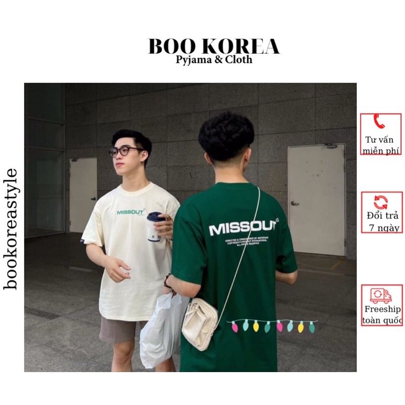 Áo phông 3158 in chữ MISSOUT, áo phông nam nữ unisex freesize